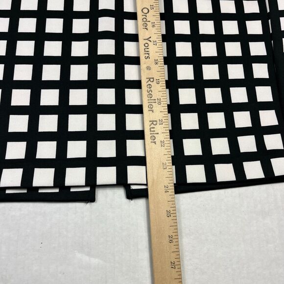 Calvin Klein XL Black White Checkered Pencil Skirt Work Office Zip Knee Length - Picture 5 of 11